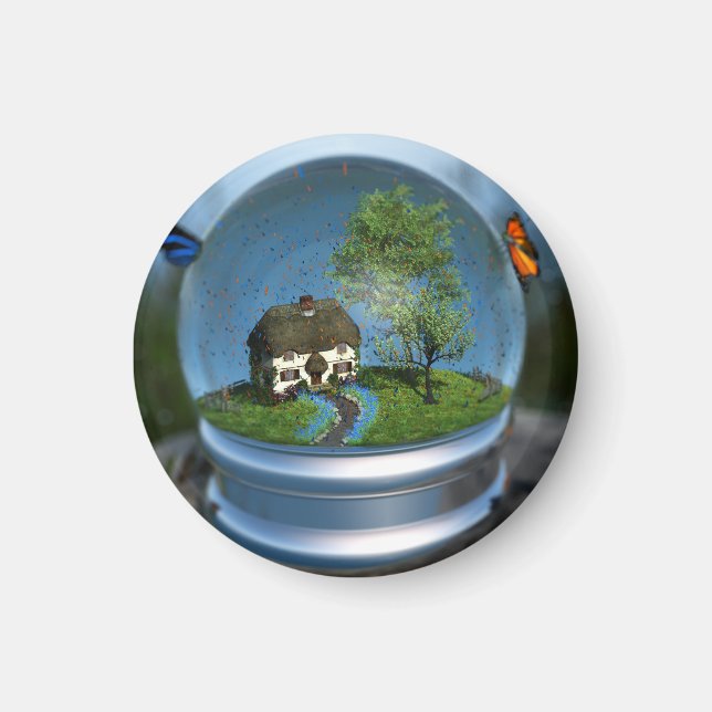 Butterfly Globe Magnet (Framsidan)