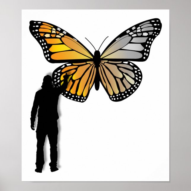 Butterfly Graffiti Funny Poster (Framsidan)