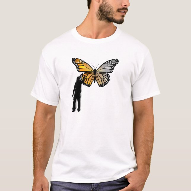 Butterfly Graffiti Funny T-shirt (Framsida)