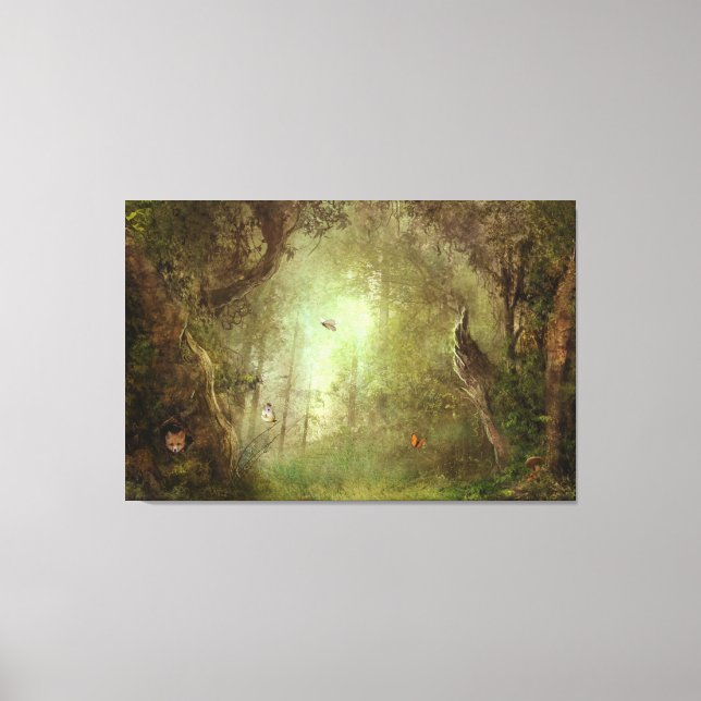 Butterfly Grove Wrapped Canvas (Framsida)