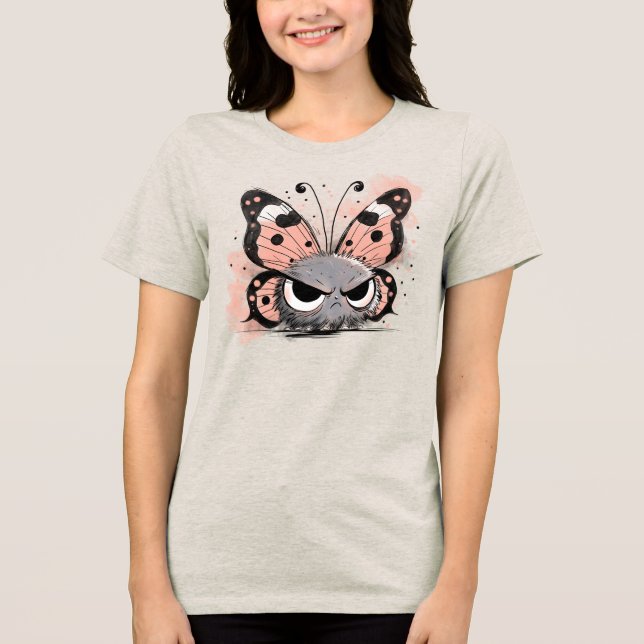 Butterfly Grumpy T Shirt (Framsida)
