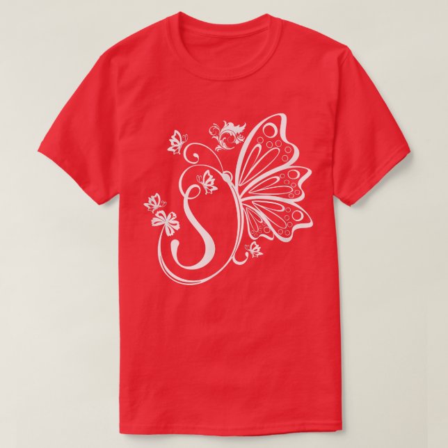 Butterfly Grunge Fairycore Aesthetic Brev S Mono T Shirt (Design framsida)
