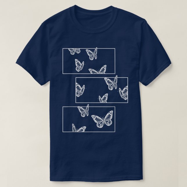 Butterfly Grunge Fairycore Aesthetic Goth T Shirt (Design framsida)