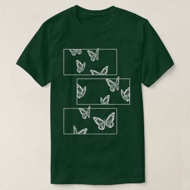 Butterfly Grunge Fairycore Aesthetic Goth T Shirt (Design framsida)