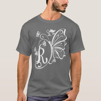 Butterfly Grunge Fairycore Aesthetic Letter R Mono T Shirt