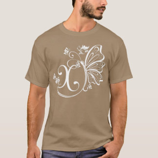 Butterfly Grunge Fairycore Aesthetic Letter X Mono T Shirt