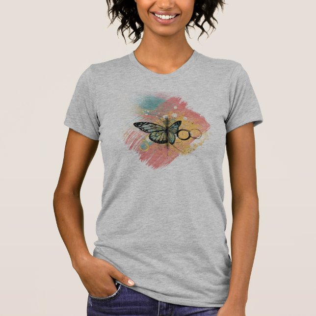 Butterfly Grunge T Shirt (Framsida)