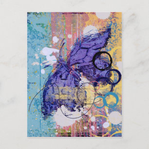Butterfly Grunge Vykort