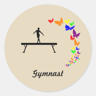 Butterfly Gymnast Stickers Runt Klistermärke