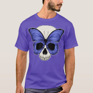 Butterfly Halloween Skull T Shirt