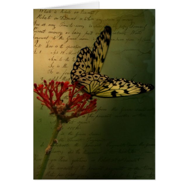 Butterfly Hälsningskort (Framsidan)