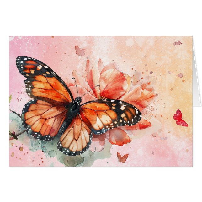 Butterfly Hälsningskort (Framsidan Horizontal)