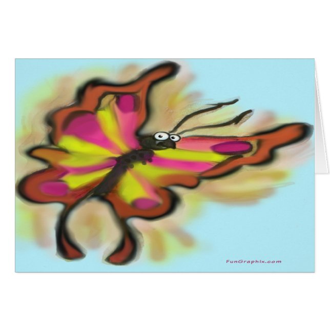 Butterfly Hälsningskort (Framsidan Horizontal)