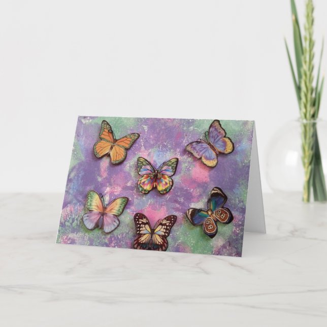 Butterfly-hälsningskort Helgkort (Framsida)