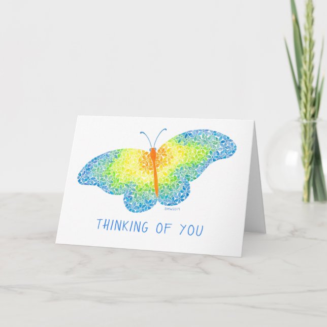 Butterfly-hälsningskort Kort (Framsida)