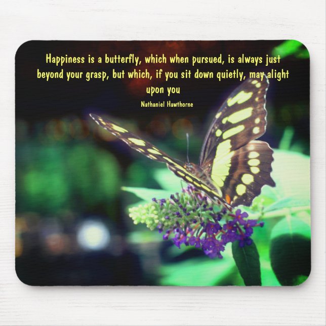 Butterfly Happity Quote Inspirational Musmatta (Framsidan)
