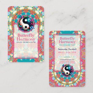 Butterfly Harmony Yoga Holistic Hälsa Visitkort