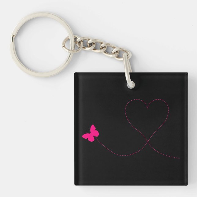 Butterfly Heart Acrylic Keychain (Framsidan)