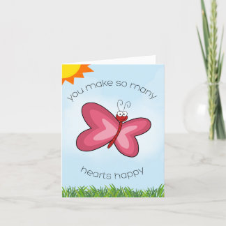 Butterfly Heart Card Kort
