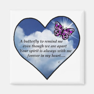 Butterfly Heart Dikt Magnet