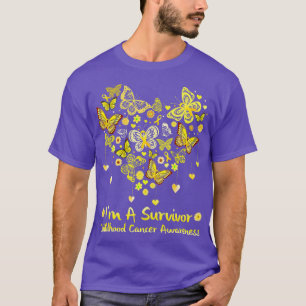 Butterfly Heart Im A Survivor Childature Cancer Aw T Shirt
