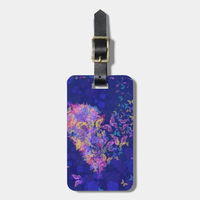 Butterfly Heart - Kärlek Bagagebricka (Vertikal Framsida)