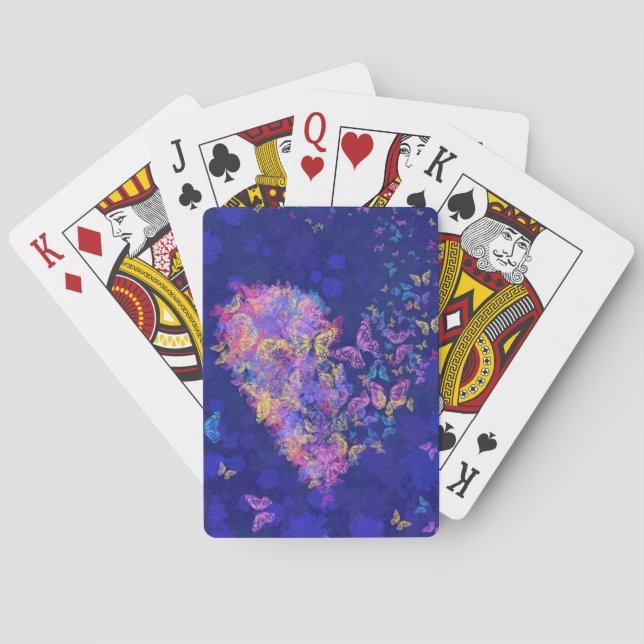 Butterfly Heart - Kärlek - Casinokort (Baksidan)