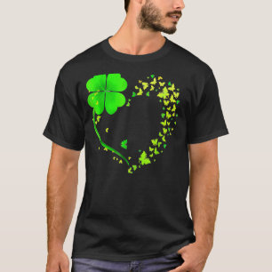 Butterfly Heart Löv Irish St Patrick Day Klöver H T Shirt