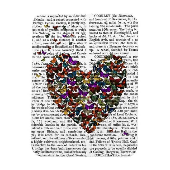 Butterfly Heart Magnet (Vertikal)