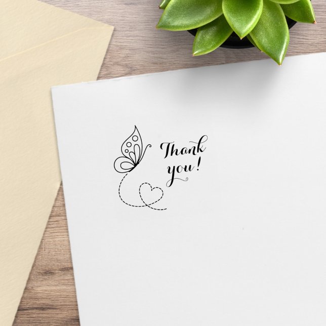 Butterfly Heart Tack 1x1 Stämpel (Skapare uppladdad)