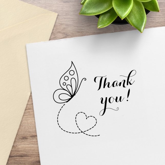 Butterfly Heart Tack Stämpel (Skapare uppladdad)