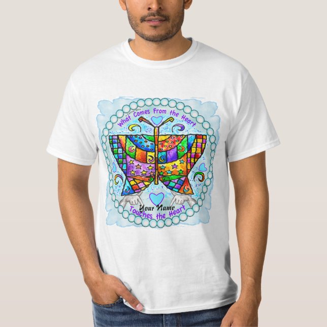 Butterfly Hearts T Shirt (Framsida)