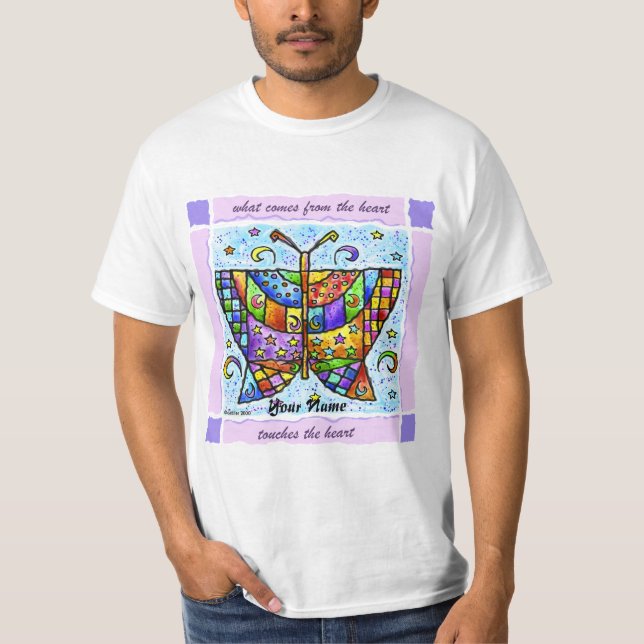 Butterfly Hearts T Shirt (Framsida)