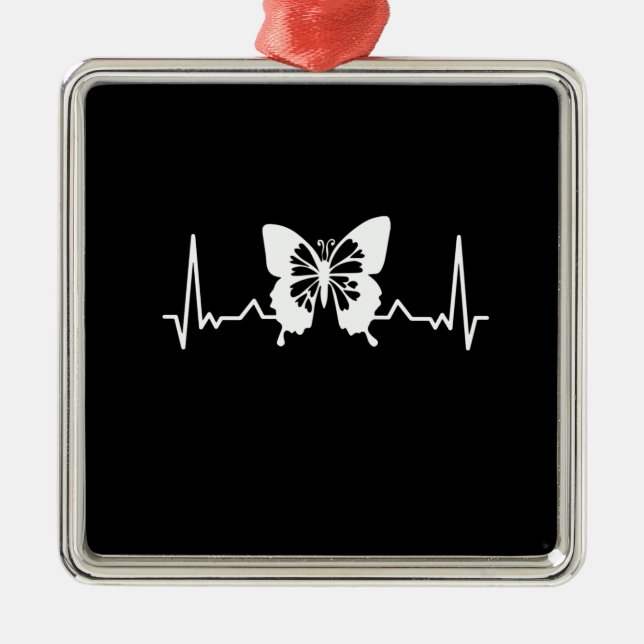 Butterfly Heartslag Julgransprydnad Metall (Framsidan)