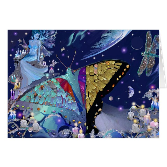 Butterfly Heaven Hälsningskort (Framsidan Horizontal)
