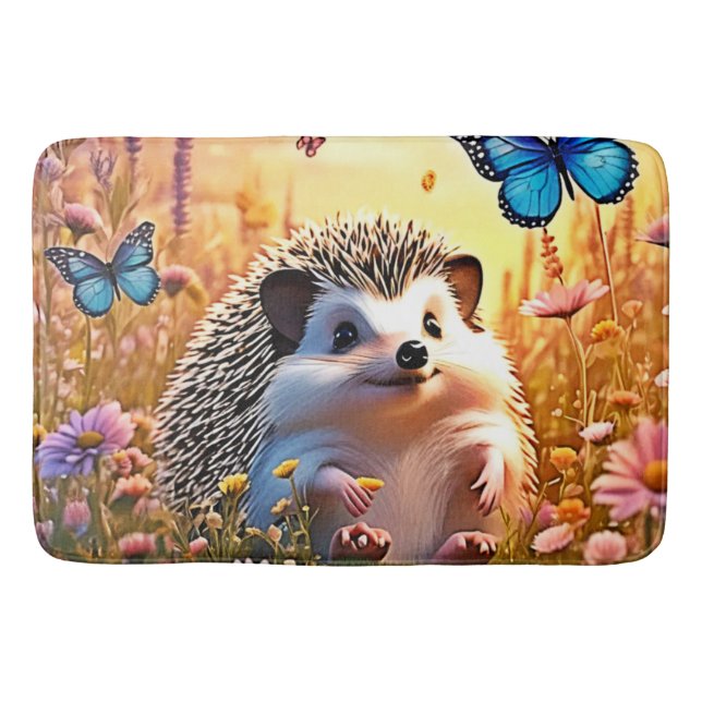 Butterfly Hedgehog Art Badrumsmatta (Framsidan)