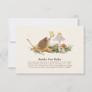 Butterfly Hedgehog Mushroom Bokar for Baby Shower Inbjudningar