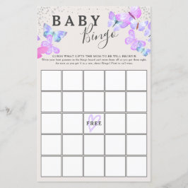 Butterfly Himlar Butterfly Baby Shower Bingo Game