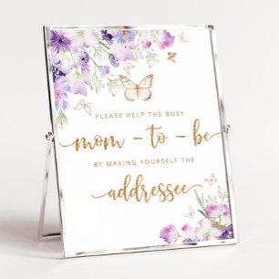 Butterfly Hjälp Busy Mamma Adress och Kuvert Poster