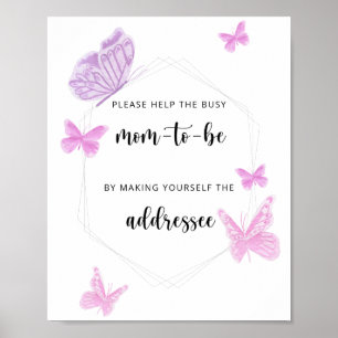 Butterfly Hjälp Busy Mamma att be Poster