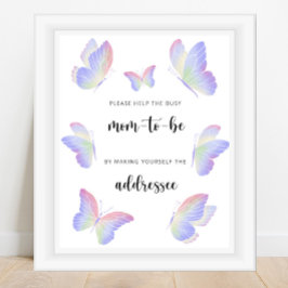 Butterfly Hjälp Busy Morsa att be Poster