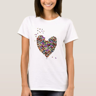Butterfly Hjärt T-shirt