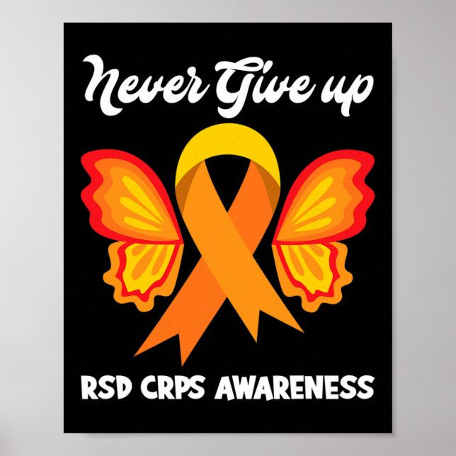 Butterfly Hope Fighter Orange Ribbon Rsd Crps Awar Poster (Framsidan)