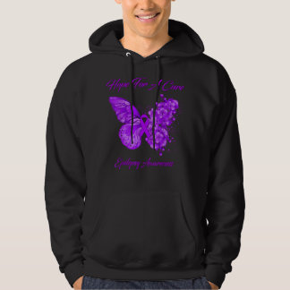 Butterfly Hope For A Cure Epilepsy Awareness Hoodie