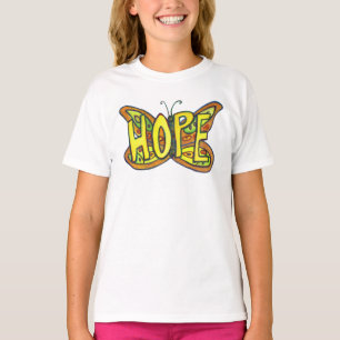 Butterfly Hope Ord Art Inspirational Anpassningsba T Shirt
