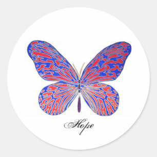 Butterfly Hope Runt Klistermärke
