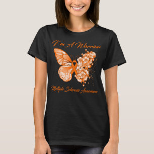 Butterfly I är A Warrior Många Sclerosis Awarene T Shirt
