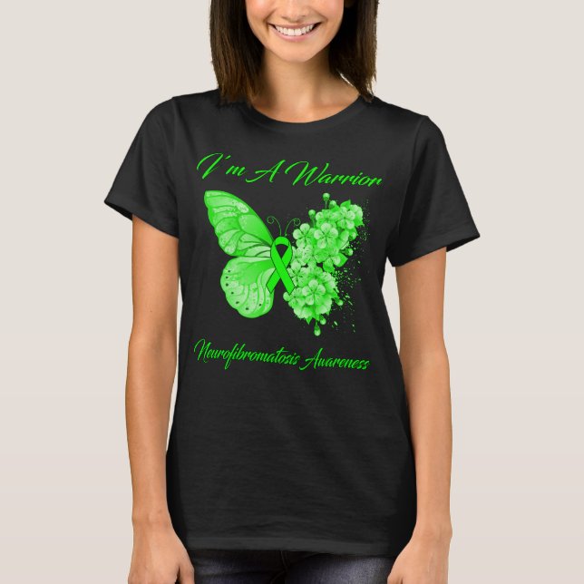 Butterfly I är en efterlevande neurofibromatosvärg T Shirt (Framsida)