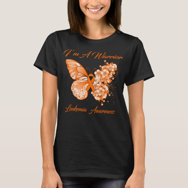 Butterfly I är en krigare Leukemi-medvetenhet T Shirt (Framsida)