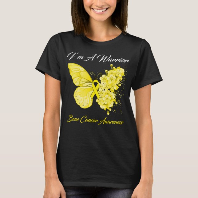 Butterfly I är en medvetenhet om cancer hos cancer T Shirt (Framsida)